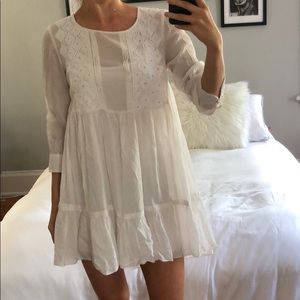 Anthropologie white flow dress!